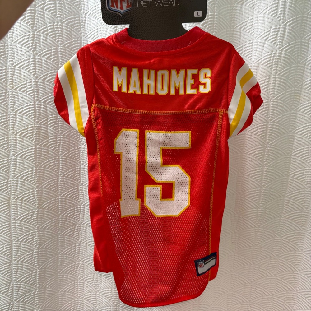 Kansas City Chiefs Mahomes 15 Pet Dog Jersey NFL Official Team Wear Size L‎